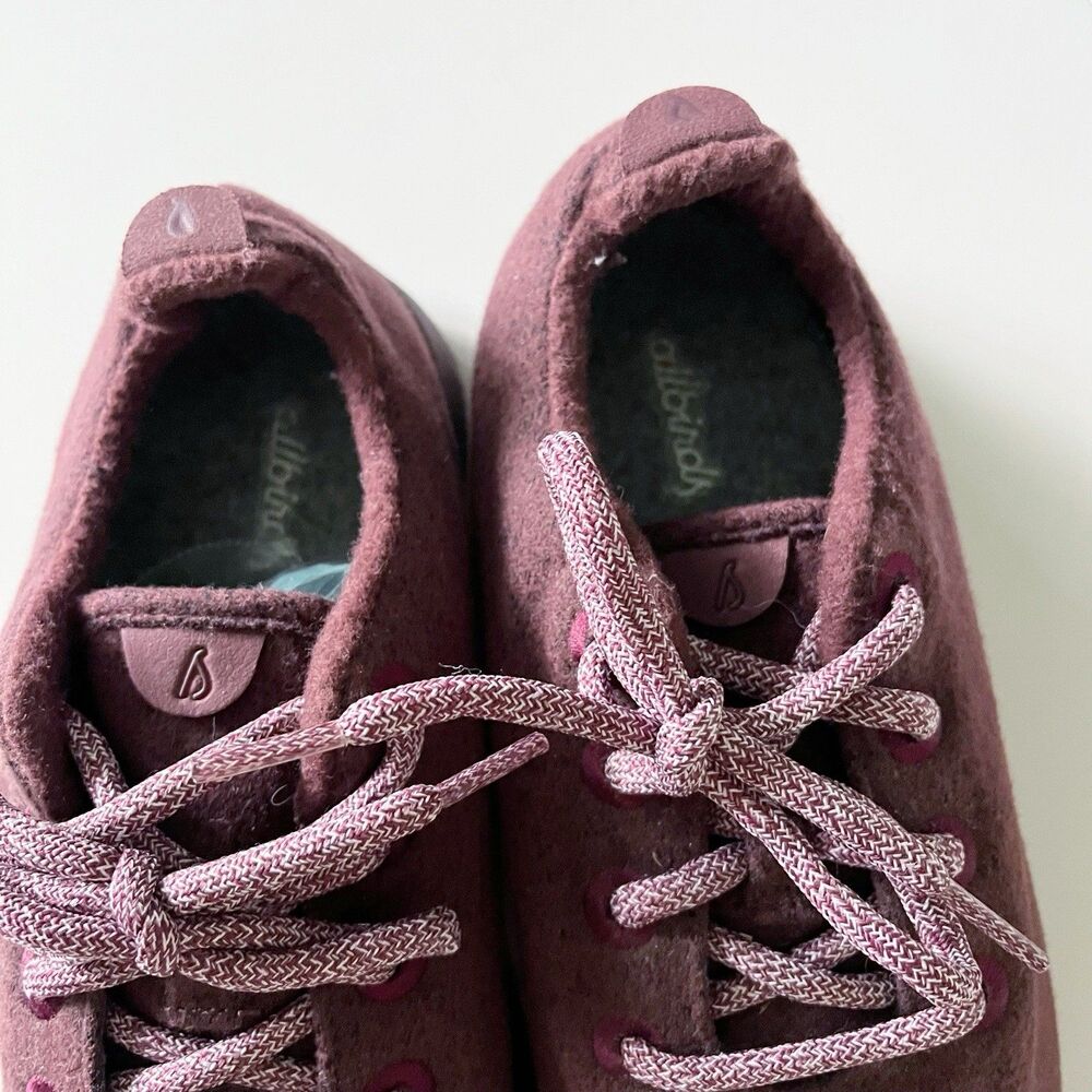 Allbirds Shoes Womens 9 Maroon Wool Runner Soft Merino Wool Sneaker Comfort Casu - Picture 5 of 12
